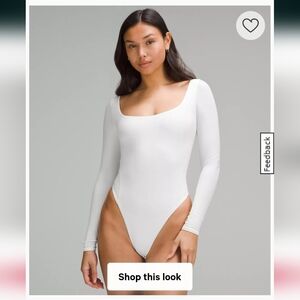 🦄 Lululemon Wundermost square neck body suit
